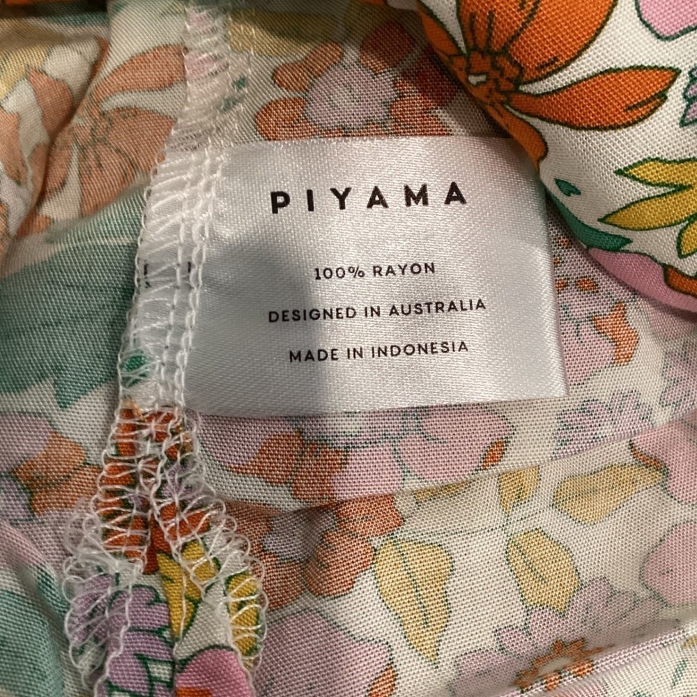 Piyama PJ Set Bright Bloom - Long Sleeve Top & Pants - Size Small (4-6) NWT - Picture 7 of 11